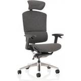 Adjustable Armrest Gaming Chairs Dynamic Ergo Click Plus Grey Fabrimesh with Headrest