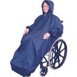 Blue Polyester Wheelchair Mac with Sleeves Waterproof Fabric Machine Washable