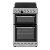 50cm silver electric cooker New World NWTOP53DCS 50Cm Double Silver