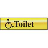 Scan Disabled Toilet Polished Brass Effect 200 x 50mm
