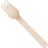 Disposable Cutlery Plastico Fork Brown 100 Pieces