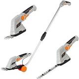 Cordless telescopic hedge trimmer VonHaus 7.2V 2 in 1 Grass and Hedge Trimmer Battery Powered Cordless, Interchangeable Blades, Easy Tool Blade Change, Telescopic Handle & Troll