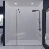 Multipanel Frost White 1200mm, 1800mm & 1200mm Sides Solution for Alcove Installations (3 walls)