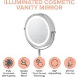 Makeup Mirrors on sale Carmen C81117 Illuminated Cosmetics Mirror, Silver/Grey