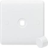Wall Dimmers Knightsbridge Curved Edge 1G Dimmer Plate with Matching Dimmer Cap