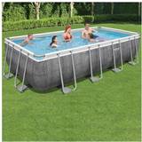 Swimming Pools & Accessories Bestway 18ft x 9ft x 48in Power Steel Rectangular Pool Set