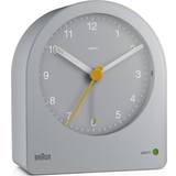 Braun Classic Analogue Alarm Clock, Snooze and Continuous Backlight, Grey, BC22G