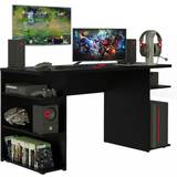 Gaming Computer Desk with 5 shelves, 1360x600x750mm