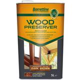 Brown Paint Barrettine Preserver Wood Protection Dark Brown 5L