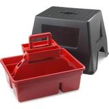 Little Giant Duratote Step Stool with Grooming Box Red Red
