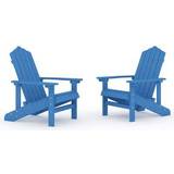 White Sun Chairs Garden & Outdoor Furniture vidaXL 3095695 Adirondack 2-pack