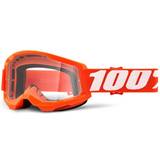 100% Strata II Motocross Goggles White/Orange