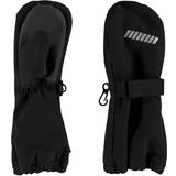 Velcro Mittens Children's Clothing Name It Alfa Softshell Gloves with Fleece - Black (13206576)