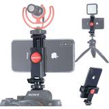 Tripod & Monopod Accessories ST-06 Camera Hot Shoe Phone Tripod Mount Adapter 360 Rotation Phone Holder with Cold Shoe for Mic Light Stand Compatible with Canon Nikon Sony DSLR for DJI Ronin SC Gimbal Stabilizer