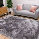Mayfair Shaggy Rugs Silver, Yellow, Black, White, Brown, Beige, Grey, Green, Blue, Pink, Red 80x150cm