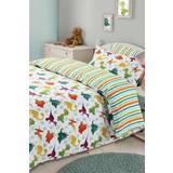 Orange Bed Set Kid's Room Dinosaur Duvet Cover with Pillowcase Polycotton