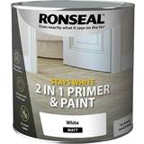 Wood Paints Ronseal Stays 2in1 Primer Wood Paint White 0.75L