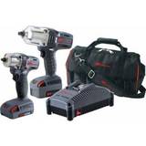 Cordless drill two battery Ingersoll Rand 20V Cordless 1/2 in. and 3/8 in. Impact Combo Wrench Two-Battery Kit, IQV20-2012