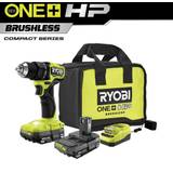 Ryobi Screwdrivers Ryobi ONE HP 18V Brushless Cordless Compact 1/2 in. Drill/Driver Kit with (2) 1.5 Ah Batteries, Charger and Bag