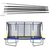 Trampoline Accessories Upper Bounce Replacement Enclosure Fibreglass Rods to Replace the Top Pole Metal Ring of Net Enclosure for 9' x 15' Rectangular Trampoline