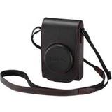 Panasonic Camera Bags Panasonic TZ100 Leather Case and Battery Kit Black Red