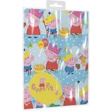 Children's Peppa Pig Birthday Gift Wrap x 2 With Tags