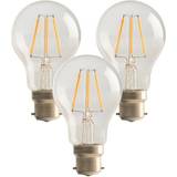 Luceco LED Filament A60 6w B22 Non-Dimmable Lamp Pack of 3