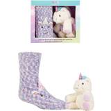 Soft Toys SockShop totes Unicorn Kid's Plush Toy and Slipper Socks Set Cream