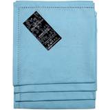Homescapes Cotton Fabric 4 Napkins Cloth Napkin Blue (45x)