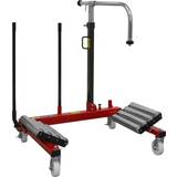 Ab Trainer 1200kg Wheel Removal Trolley Adjustable Rollers Hydraulic Foot Pedal