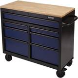 Draper 08222 BUNKER Workbench Roller Tool Cabinet, 7 Drawer, 41" Blue