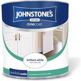 Wall Paints 2.5l Johnstone's One Coat Quick Dry Satin Wall Paint White