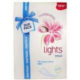 Moisturizing Menstrual Protection TENA Lights Long Liners 40-pack