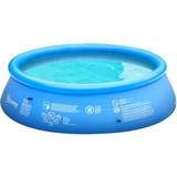 OutSunny Round Inflatable Swimming Pool Family-Sized Blow Up Pool Blue