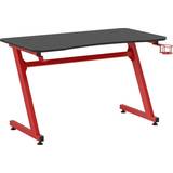 Gaming Accessories Homcom Z Shaped Gaming Desk - Black/Red