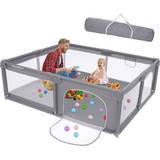 Playpen Large Baby Playpen Extra Safe with Anti-Collision Foam Playpens for Babies Indoor & Outdoor Playard for Kids Activity Center with Gate Large Anti-Fall Playpen
