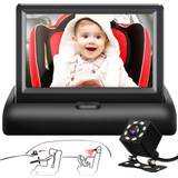 Other Covers & Accessories Shynerk Baby Car Mirror 4.3 HD Night Vision Function Car Mirror Display Safety Car Seat Mirror Camera Monitored Mirror with Wide Crystal Clear View Aimed at Baby Easily Observe the Bab