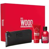 DSquared2 Red Wood Gift Set EdT 100ml + Shower Gel 100ml + Purse