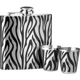 Hip Flasks on sale Premier Housewares Zebra Design Hip Flask Set Hip Flask