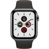 ESIM Wearables Apple Watch Series 5 Cellular 44mm Stainless Steel Case with Sport Band