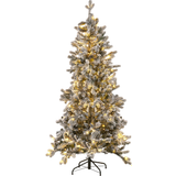 Beliani Snowy Frosted Christmas Tree Pre Lit Christmas Tree