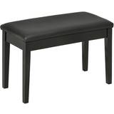 Stools & Benches on sale Homcom Classic Piano Bench Stool, PU Leather Padded Keyboard Seat Black Black