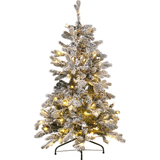 With Lighting Christmas Trees Beliani Snowy Christmas Tree 120cm