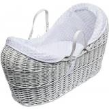 Kinder Valley Dimple White Pod Moses Basket with Fleece Body Surround
