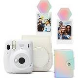 Instant Cameras Fujifilm Instax Mini 11 Instant Camera Kit with Case,10 Shot Film and Iridescent Album - Magnets Ice White