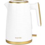 White and gold kettle Salter Palermo Textured Design
