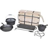 VidaXL Cookware vidaXL Dutch Oven Set 9pcs Black Cookware Set with lid