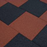 Flooring vidaXL Fall Protection Tiles 6 pcs Rubber 50x50x3 cm Black