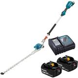 Makita Telescopic Shaft Hedge Trimmers Makita DUN500W LXT 18v Brushless Pole Hedge Cutter Trimmer 2 x 5ah Batteries