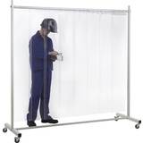 Single Door Shed Doors EUROKRAFTbasic Protective screen, mobile, with lamella curtain Shed Door (x200cm)